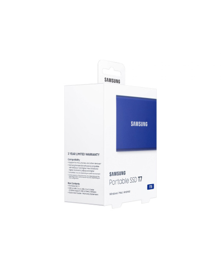 Samsung Portable SSD T7 1000 GB, USB 3.2, Blue