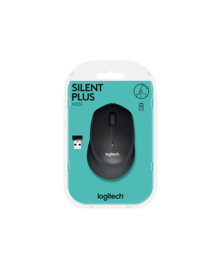 Logitech | Mouse | M330 Silent Plus | Wireless | Black