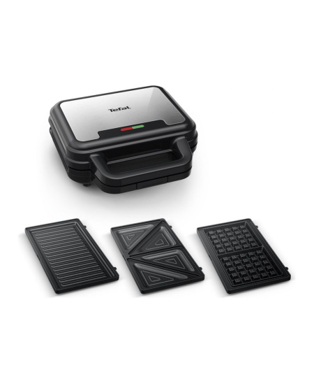 TEFAL | UltraCompact 3in1 SW383D10 | Sandwich Maker | 700 W | Number of plates 3 | Gray/Black