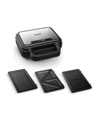 TEFAL | UltraCompact 3in1 SW383D10 | Sandwich Maker | 700 W | Number of plates 3 | Gray/Black