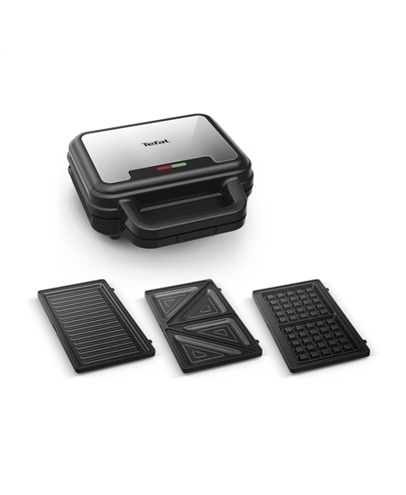 TEFAL | UltraCompact 3in1 SW383D10 | Sandwich Maker | 700 W | Number of plates 3 | Gray/Black