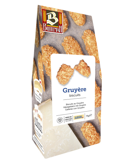 Sūrio sausainiai BUITEMAN, su Gruyere sūriu, 75 g