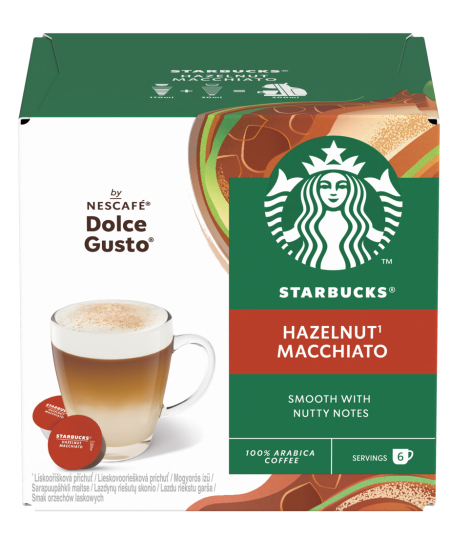Kavos kapsulės STARBUCKS, Dolce Gusto Hazelnut Macchiato, 12 vnt, 123 g