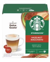 Kavos kapsulės STARBUCKS, Dolce Gusto Hazelnut Macchiato, 12 vnt, 123 g