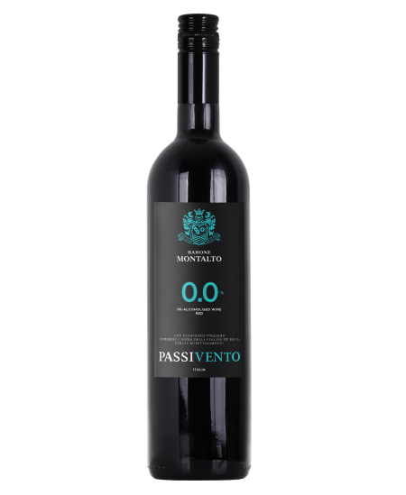 Nealkoholinis vynas BARONE MONTALTO PASSIVENTO 0.0%, raudonas, pusiau saldus, 0,75 l