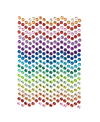 Dekor.lipnūs kristalai, 6mm, 337vnt.mix