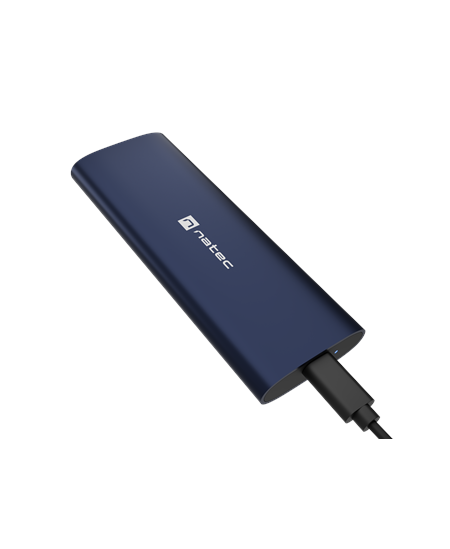 Natec | Rhino M.2 NVME Lite USB-C External, Gen 2 Steel Navy | Solid-state drive interface NVMe