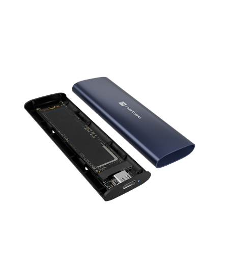Natec | Rhino M.2 NVME Lite USB-C External, Gen 2 Steel Navy | Solid-state drive interface NVMe
