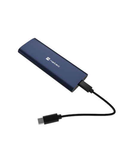 Natec | Rhino M.2 NVME Lite USB-C External, Gen 2 Steel Navy | Solid-state drive interface NVMe