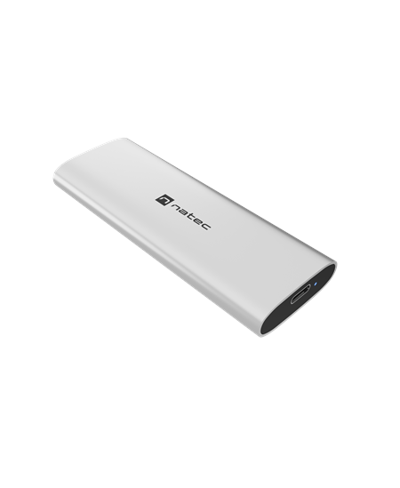 Natec | Rhino M.2 NVME Lite USB-C External, Gen 2 Steel Arctic Silver | Solid-state drive interface NVMe