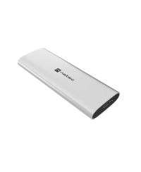 Natec | Rhino M.2 NVME Lite USB-C External, Gen 2 Steel Arctic Silver | Solid-state drive interface NVMe