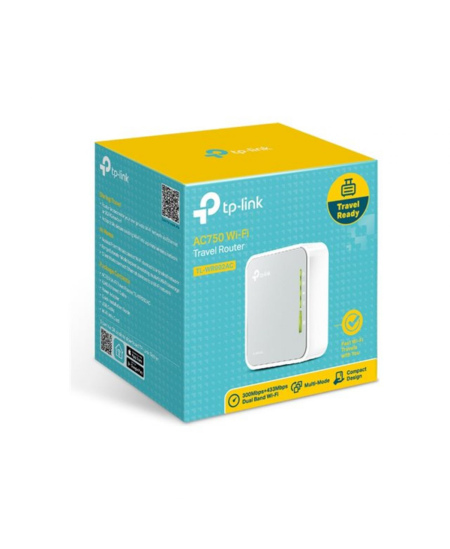 TP-LINK Router TL-WR902AC 802.11ac, 300+433 Mbit/s, 10/100 Mbit/s, Ethernet LAN (RJ-45) ports 1, Antenna type 3xInternal, 1x USB