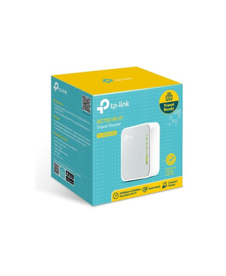 TP-LINK Router TL-WR902AC 802.11ac, 300+433 Mbit/s, 10/100 Mbit/s, Ethernet LAN (RJ-45) ports 1, Antenna type 3xInternal, 1x USB