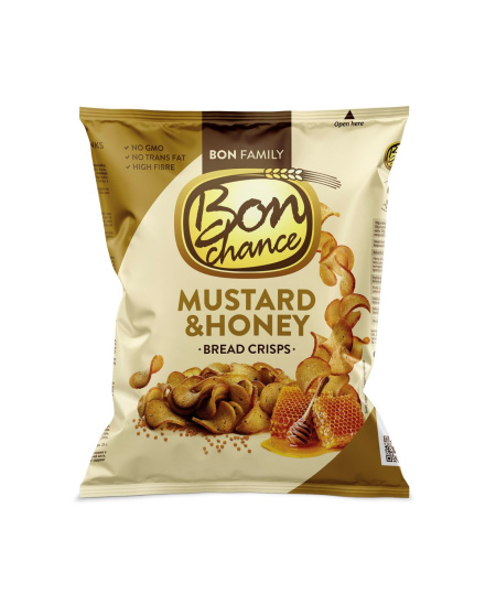 Duonos traškučiai BON CHANCE, su garstyčiomis ir medumi, 120 g