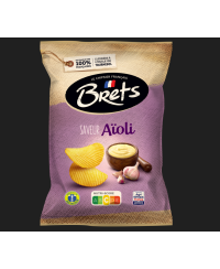 Bulvių traškučiai BRETS, Aioli česnakų padažo skonio, 125g