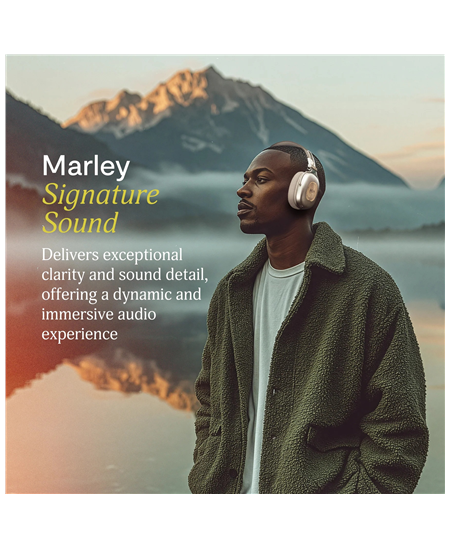 Marley Headphones | Positive Vibration Rebel | Bluetooth | ANC | Cream