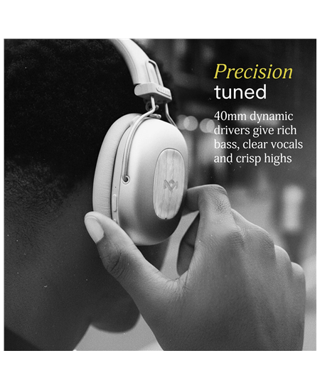 Marley Headphones | Positive Vibration Rebel | Bluetooth | ANC | Cream