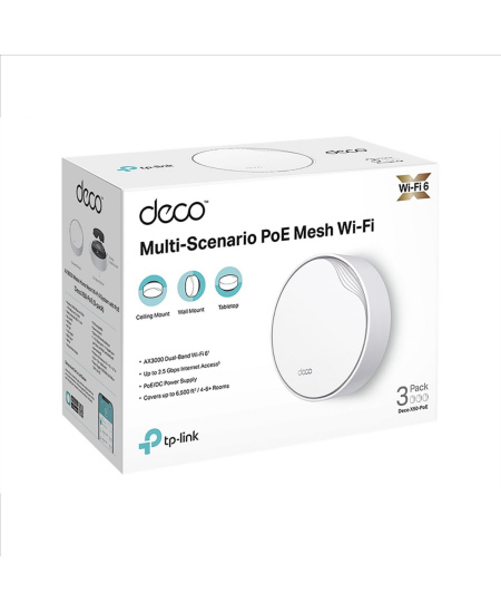 TP-LINK Deco X50 (3-pack) AX3000 Whole Home Mesh Wi-Fi 6 System | TP-LINK | Whole Home Mesh Wi-Fi 6 System | Deco X50 (3-pack) |