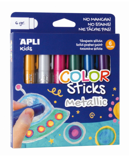 Dažų pastelės Apli Kids Metallic, ypač ryškios ir blizgios