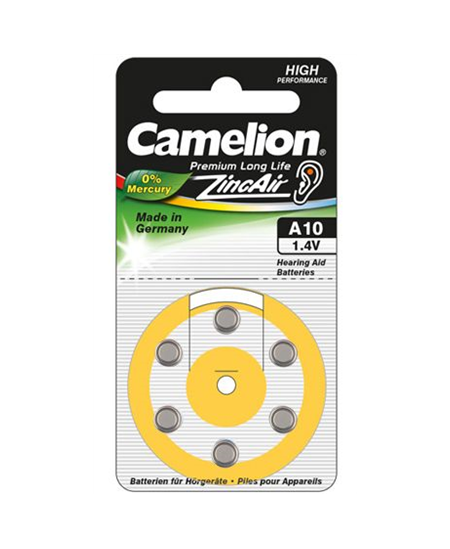 Camelion | A10/DA10/ZL10 | Zinc air cells | 6 pc(s)