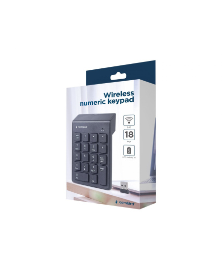 Gembird | Numeric keypad | KPD-W-02 | Numeric keypad | Wireless | N/A | Black