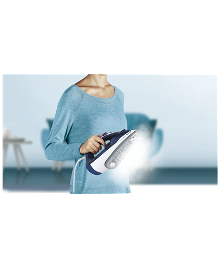 TEFAL | FV2838E0 | Steam Iron | 2400 W | Water tank capacity 270 ml | Continuous steam 40 g/min | Blue/White