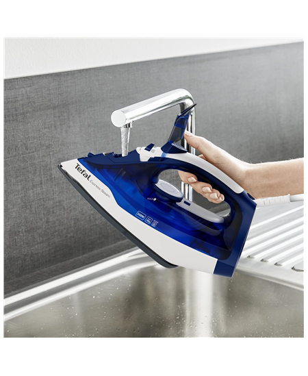 TEFAL | FV2838E0 | Steam Iron | 2400 W | Water tank capacity 270 ml | Continuous steam 40 g/min | Blue/White