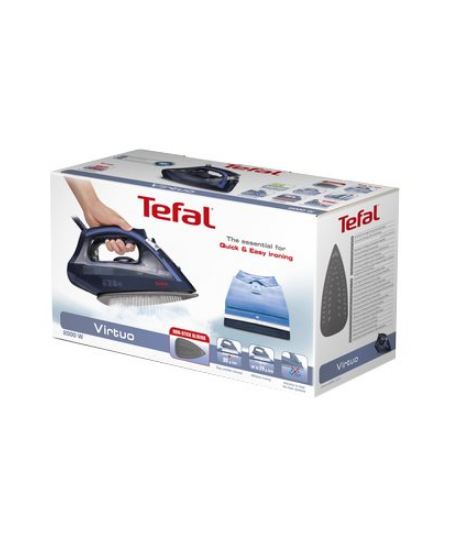 TEFAL | FV1713E0 Virtuo | Steam Iron | 2000 W | Water tank capacity 200 ml | Continuous steam 24 g/min | Dark Blue