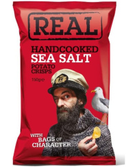 Bulvių traškučiai REAL, jūros drusko skonio, 150 g