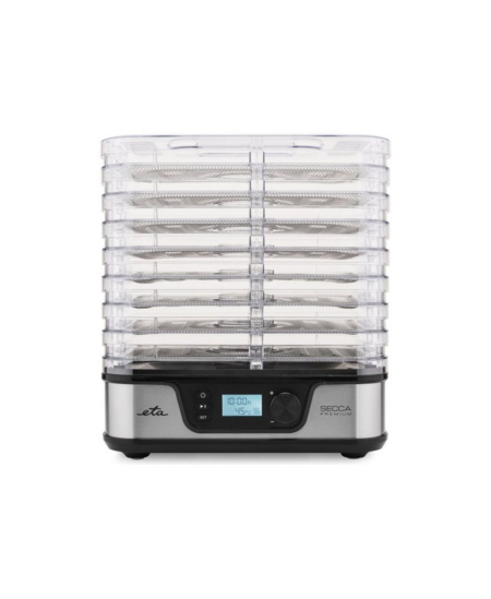 ETA Food dryer | ETA930190000 Secca Premium | Power 380 W | Number of trays 8 | Temperature control | Integrated timer | Silver