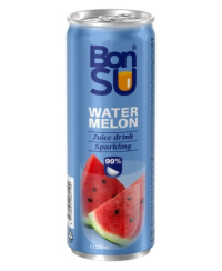 Gazuotas arbūzų sulčių gėrimas BONSU (99%), 0.33 l D