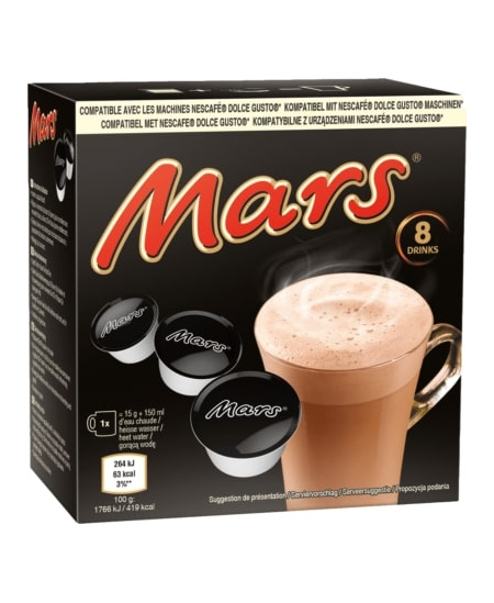 Kakavos kapsulės MARS, 8 x 15 g