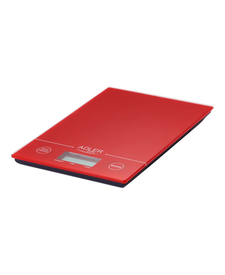 Adler Kitchen scales AD 3138 Maximum weight (capacity) 5 kg, Graduation 1 g, Red