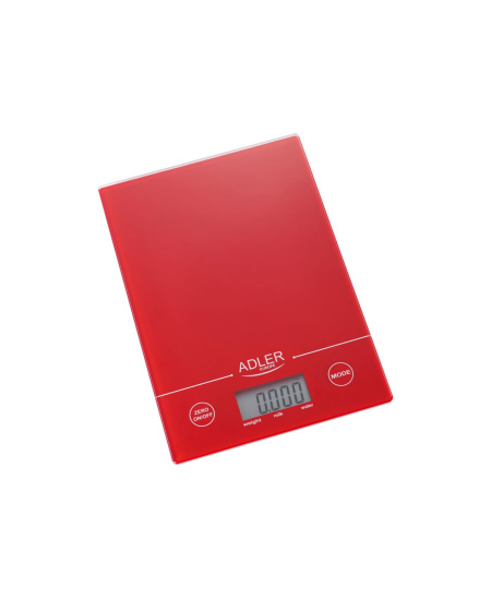 Adler Kitchen scales AD 3138 Maximum weight (capacity) 5 kg, Graduation 1 g, Red