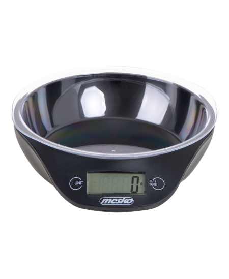 Mesko Kitchen scale with a bowl MS 3164 Maximum weight (capacity) 5 kg, Graduation 1 g, Display type LCD, Black