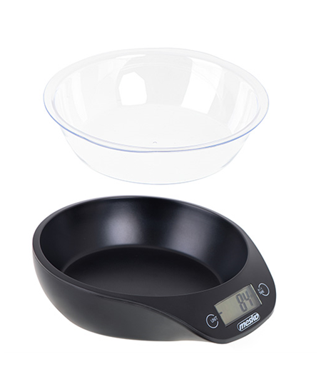 Mesko Kitchen scale with a bowl MS 3164 Maximum weight (capacity) 5 kg, Graduation 1 g, Display type LCD, Black