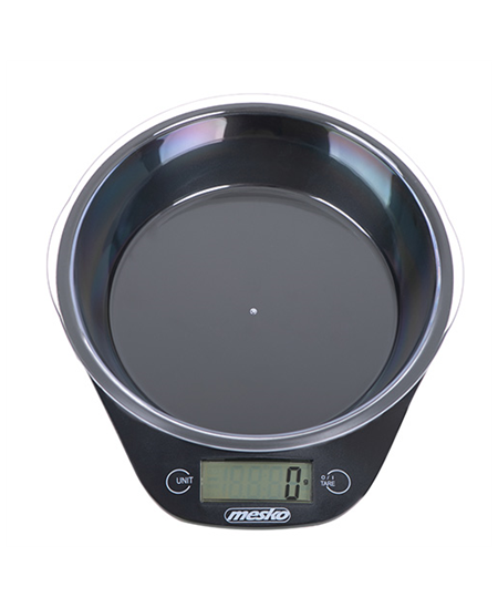 Mesko Kitchen scale with a bowl MS 3164 Maximum weight (capacity) 5 kg, Graduation 1 g, Display type LCD, Black