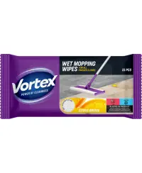Vienkartinės drėgnos šluostės grindims VORTEX Citrus Breeze, 15 vnt