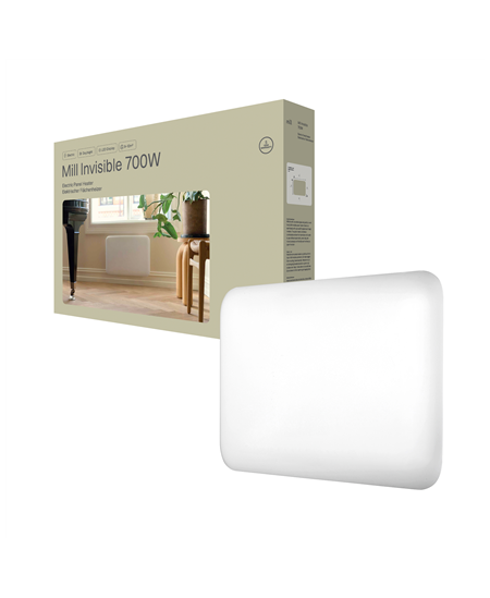 Mill IB700DN | Panel Heater | 700 W | Suitable for rooms up to 9-12 m² | White | Invisible Heater | IPX4