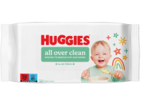 Drėgnos servetėlės HUGGIES All Over Clean, 56 vnt.