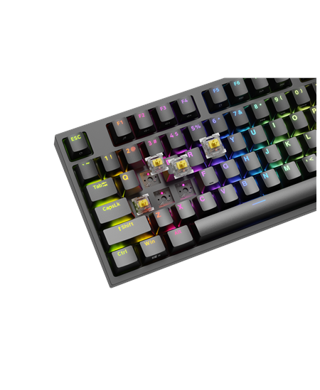 Genesis | THOR 404 TKL | Mechanical Gaming Keyboard | Wired | US | Gateron Yellow Pro | Black | RGB