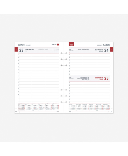 Kalendorius MAXI organizer 2027 A5, oda