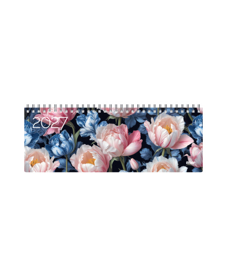 Kalendorius MEMO Tulips  2027, 290 x 110 mm, kartoninis