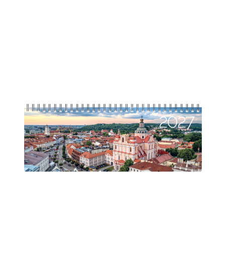 Kalendorius MEMO Vilnius  2027, 290 x 110 mm, kartoninis