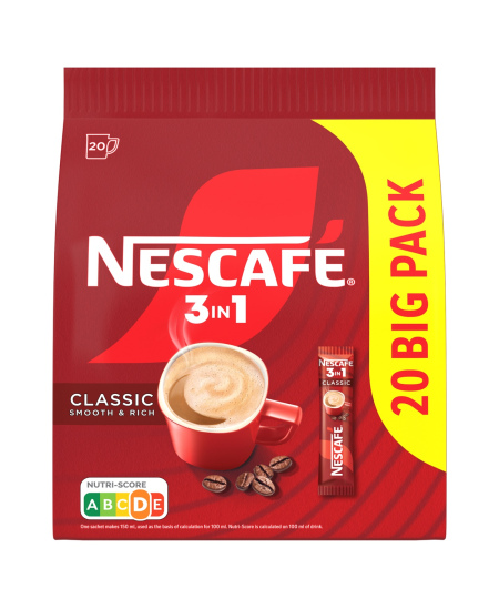 NESCAFE CLASSIC 3in1 kavos gėr. (maiš. 20*15,5g)