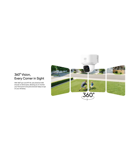 Anker Eufy | Security Camera with Solar Panel | SoloCam E30 | F/1.6 | IP65 | Micro SD, Max. 128GB