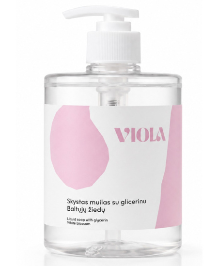 Skystas muilas VIOLA, gėlių aromato su glicerinu, 500 ml