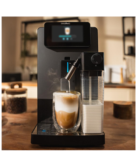 Cecotec Coffee machine | Cremmaet Latte Touch | Pump pressure 19 bar | Built-in milk frother | Super-automatic | Black | 1500 W