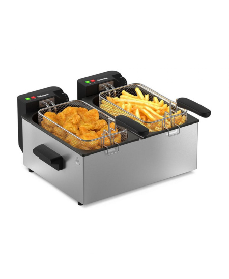 Tristar Double deep fryer | FR-9342 | Power 3600 W | Capacity 6 L | Silver