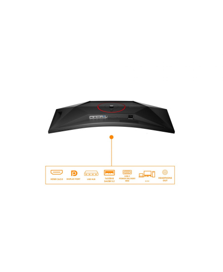 AOC CU34G4CA | 34 " | Fast VA | WQHD | 21:9 | 180 Hz | 1 ms | 3440 x 1440 pixels | 450 cd/m² | HDMI ports quantity 2 | Bla